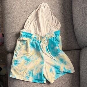 Calvin Klein Blue and Cream Swim Shorts